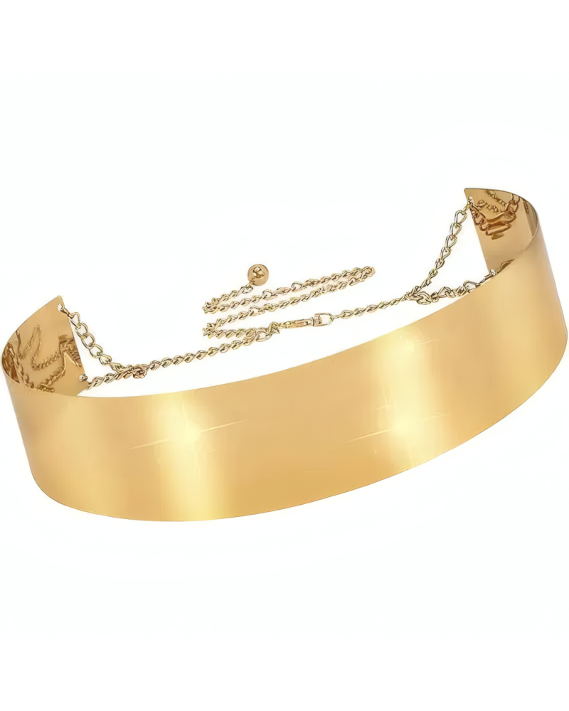 Golden Mirror Plate Belt