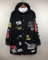 Graffiti Hooded Coat