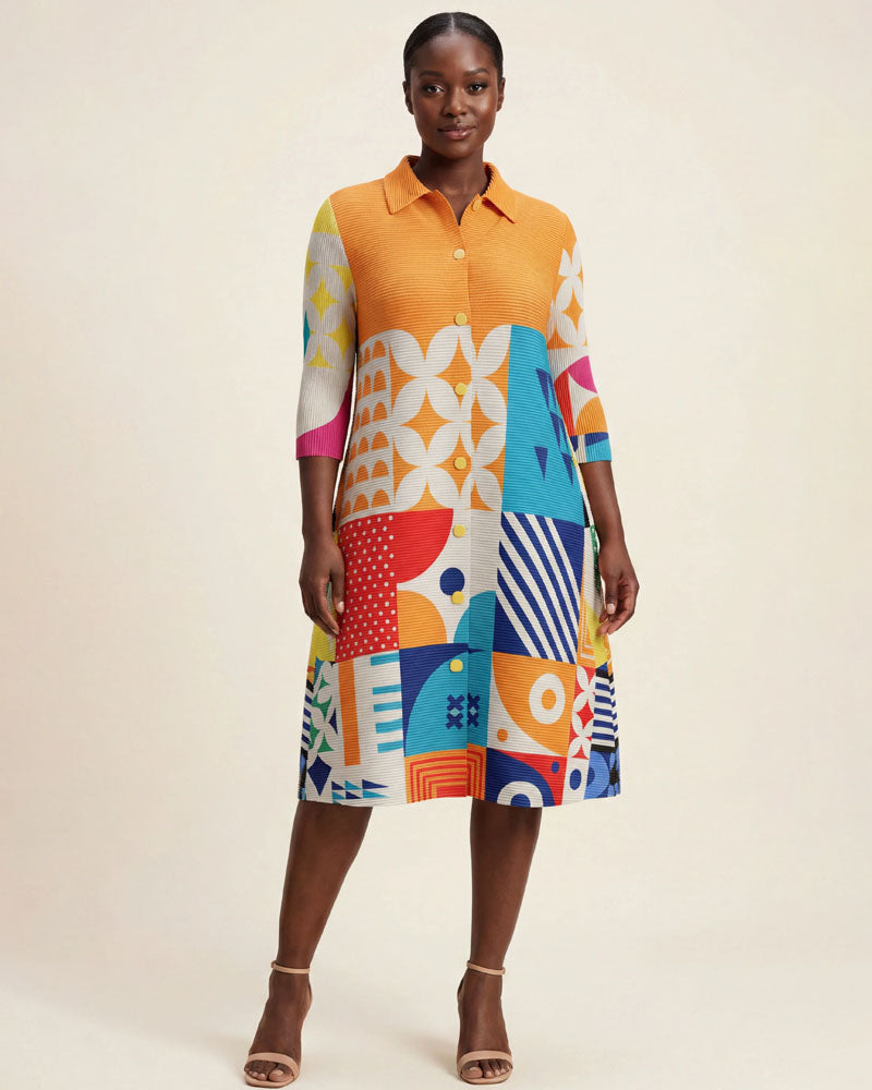 Grande Dame Pleaded Bounce Dress