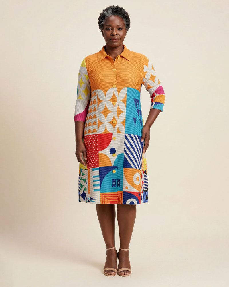 Grande Dame Pleaded Bounce Dress
