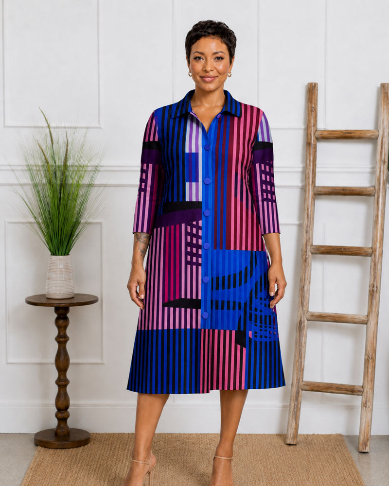 Grande Dame Pleaded Bounce Dress