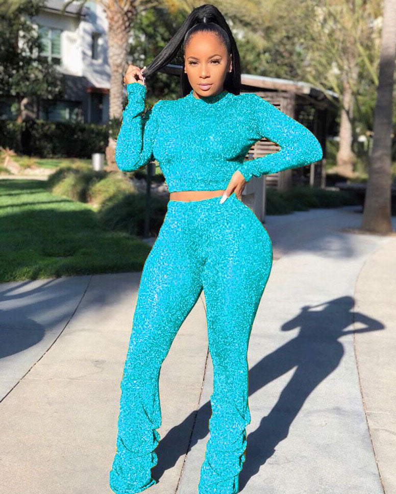 Holiday Glitter 2pc Stacked Set