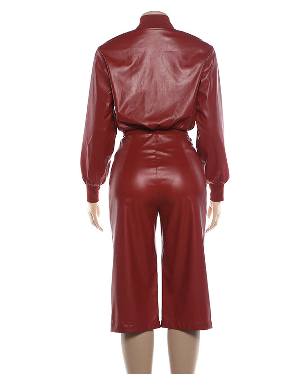 In Charge Faux Leather Bermuda Set