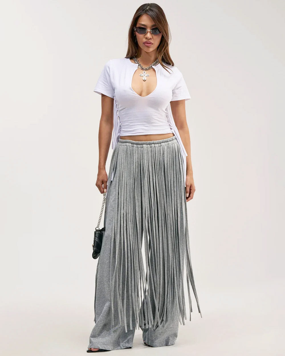 In Motion Fringe Wide-Leg Pants