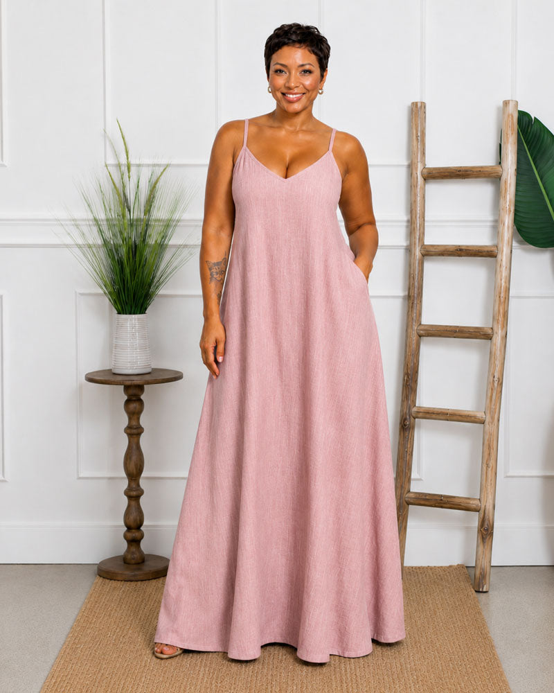 Linda Linen Maxi Dress