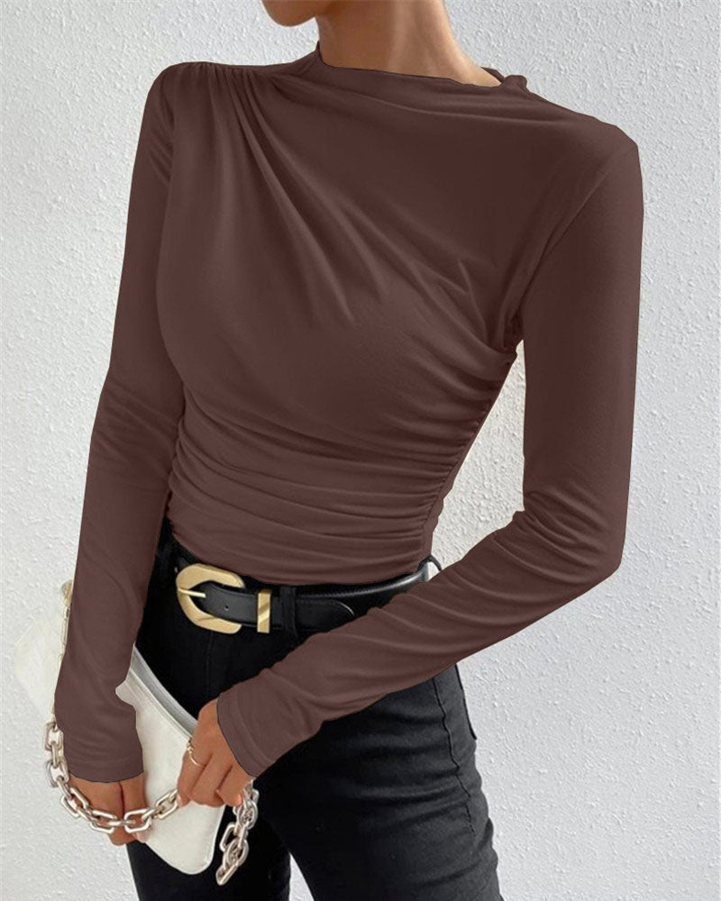 Long Sleeve Ruched Top