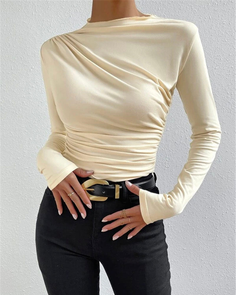 Long Sleeve Ruched Top