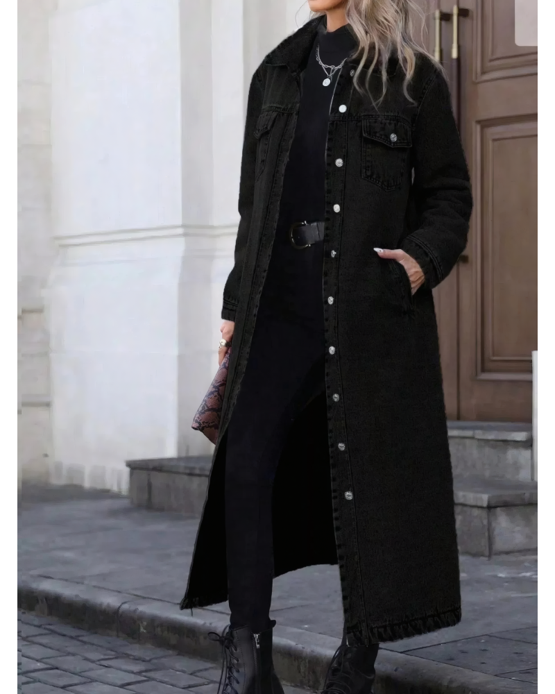 Follow My Lead Denim Trench