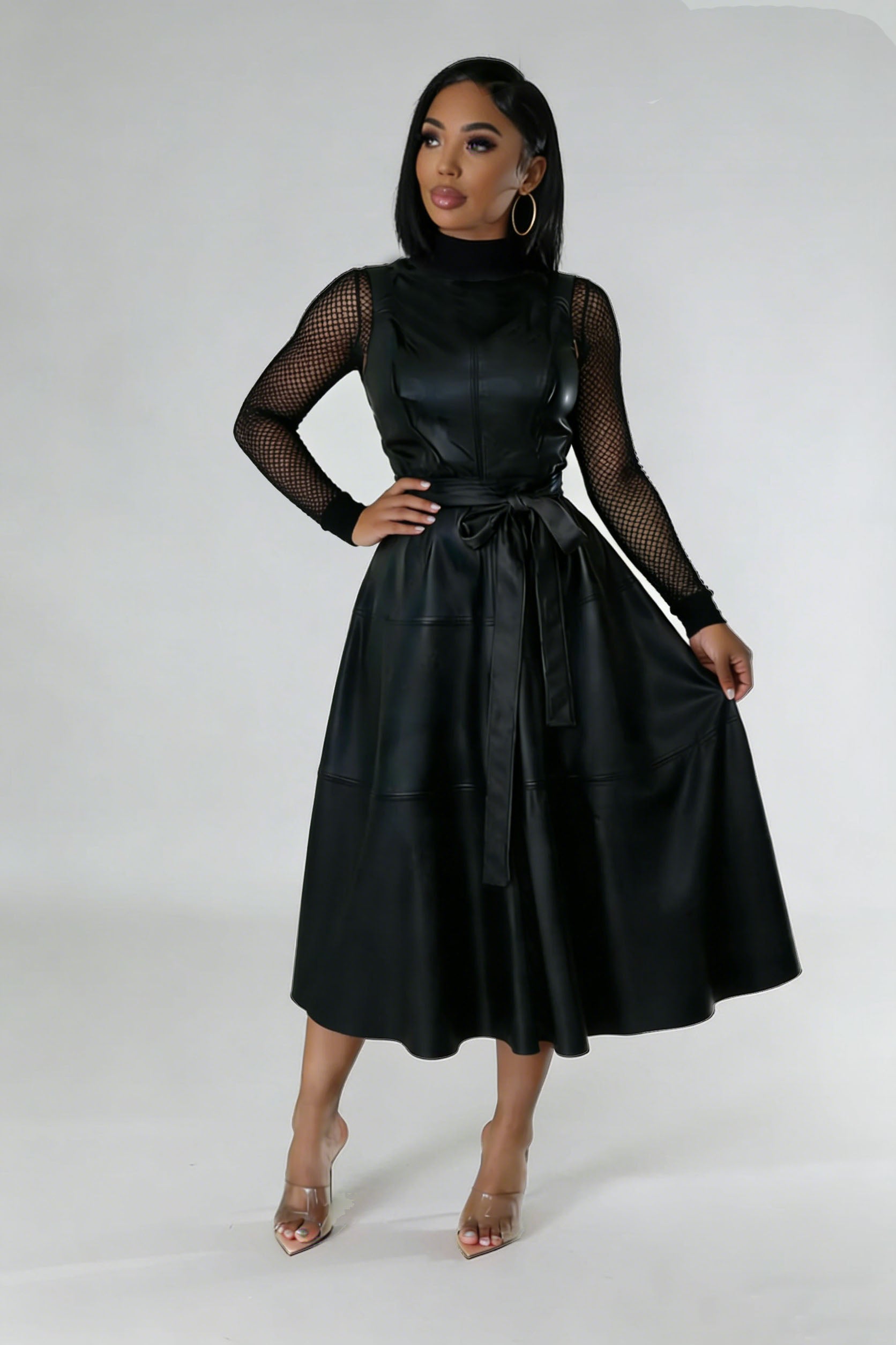 Love Notes Leather Dress