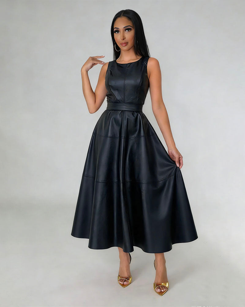 Love Notes Leather Dress