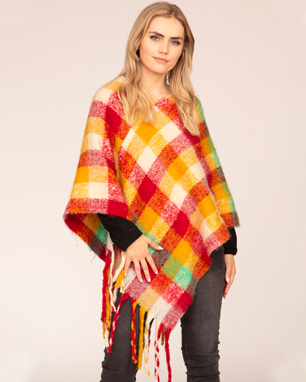 Loving Layers Plaid Poncho