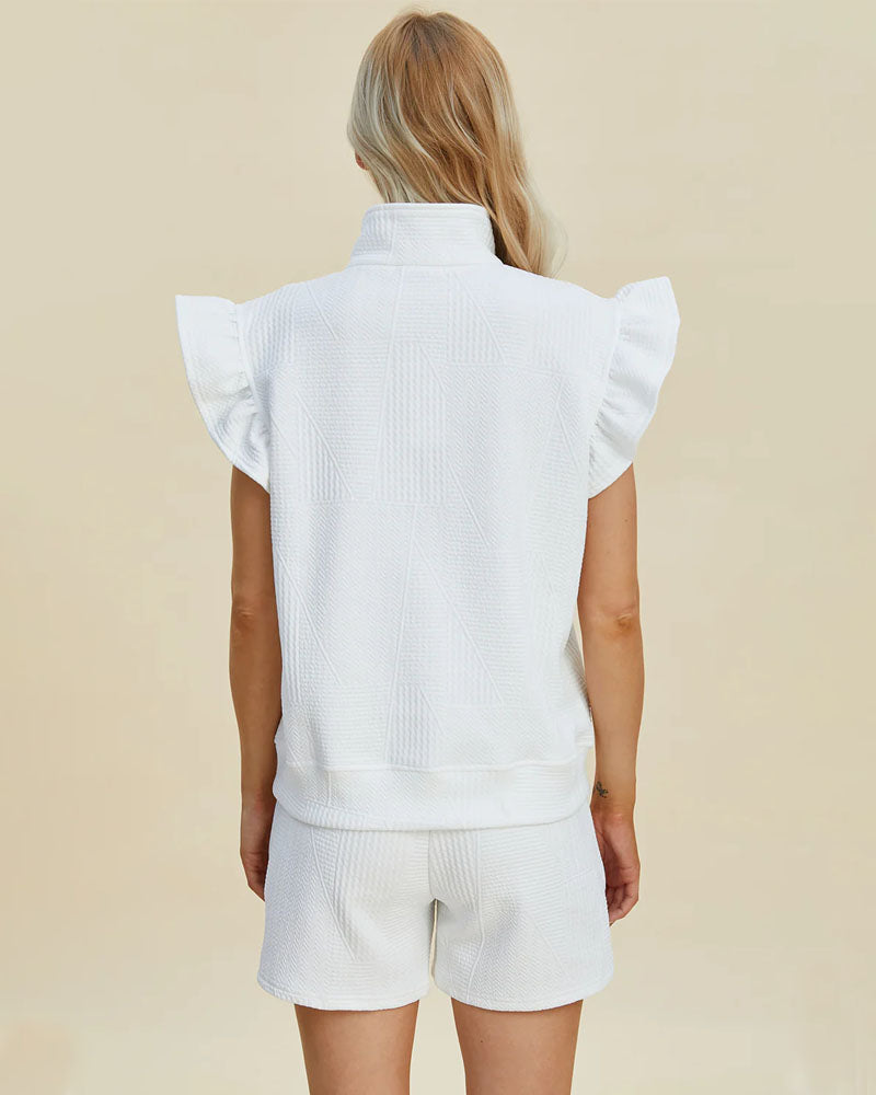 Luxe Vibes Ruffle Short Set