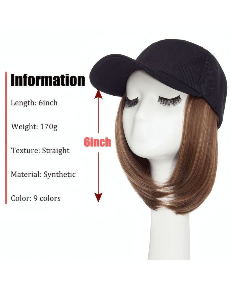 MY-LADY Hat Wigs Baseball Cap