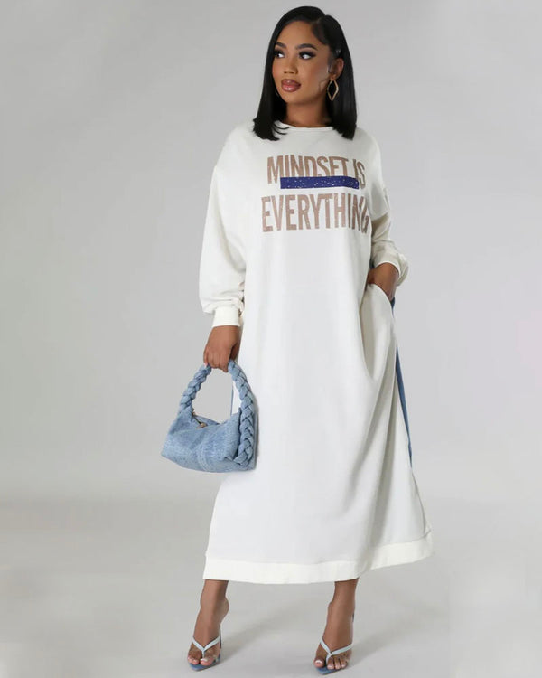 Mindset is Everything Denim Dress