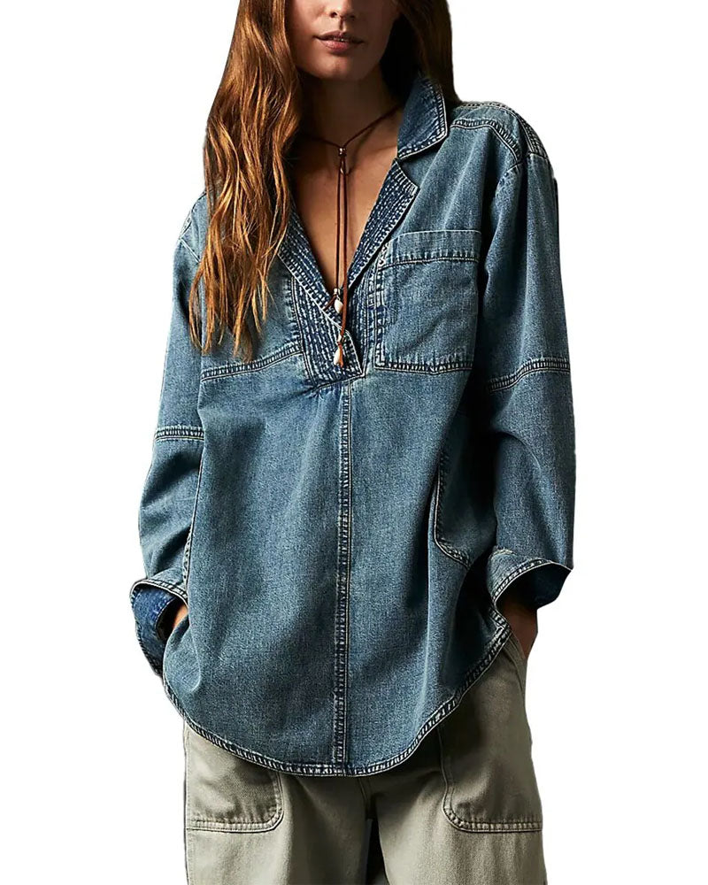 Mist Denim Top