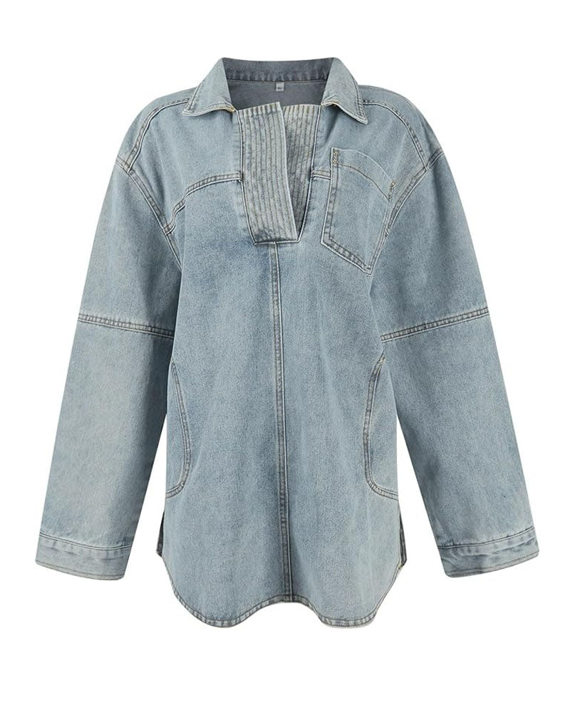 Mist Denim Top