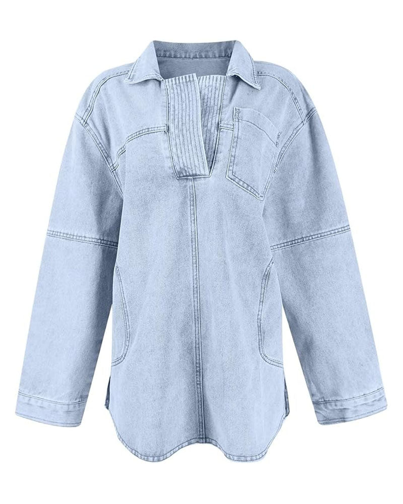 Mist Denim Top