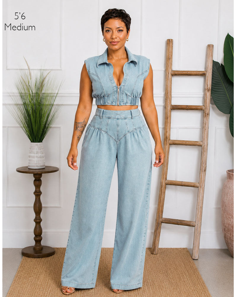 Mrs. Independent Denim Set