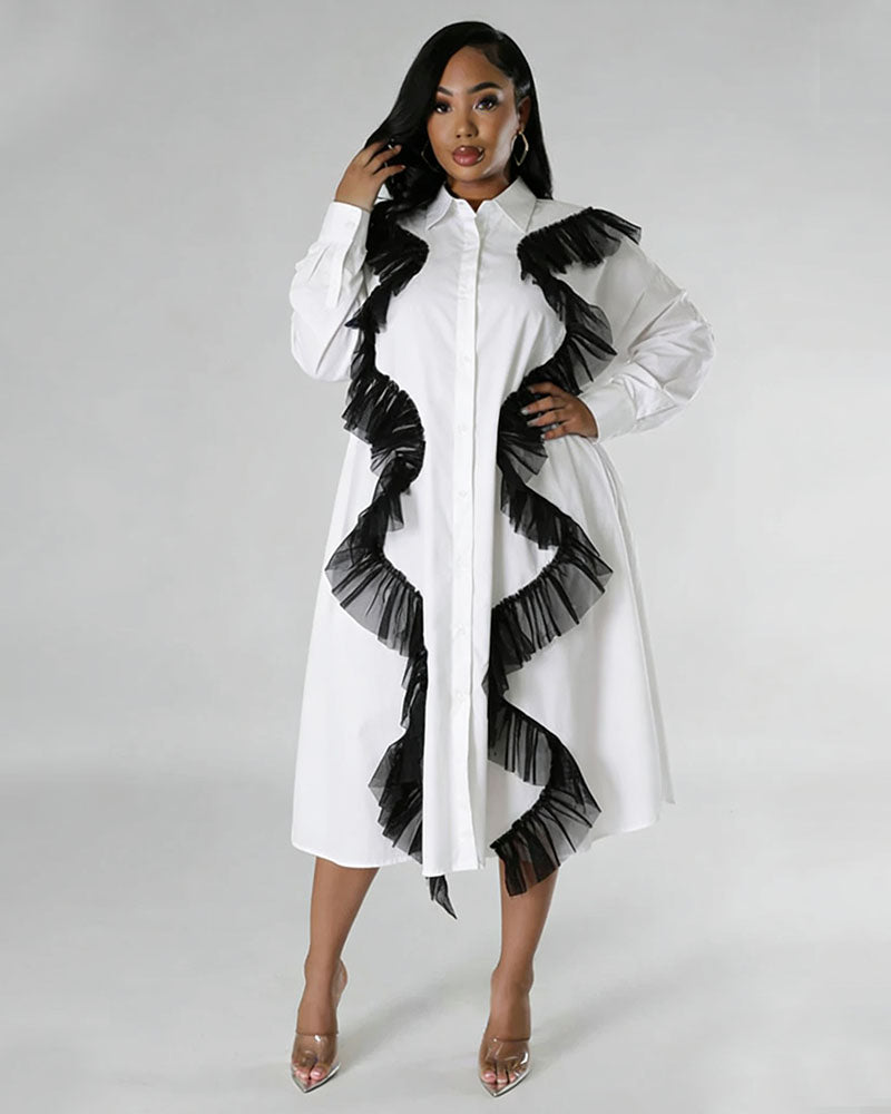 Muse Tulle Shirt Dress