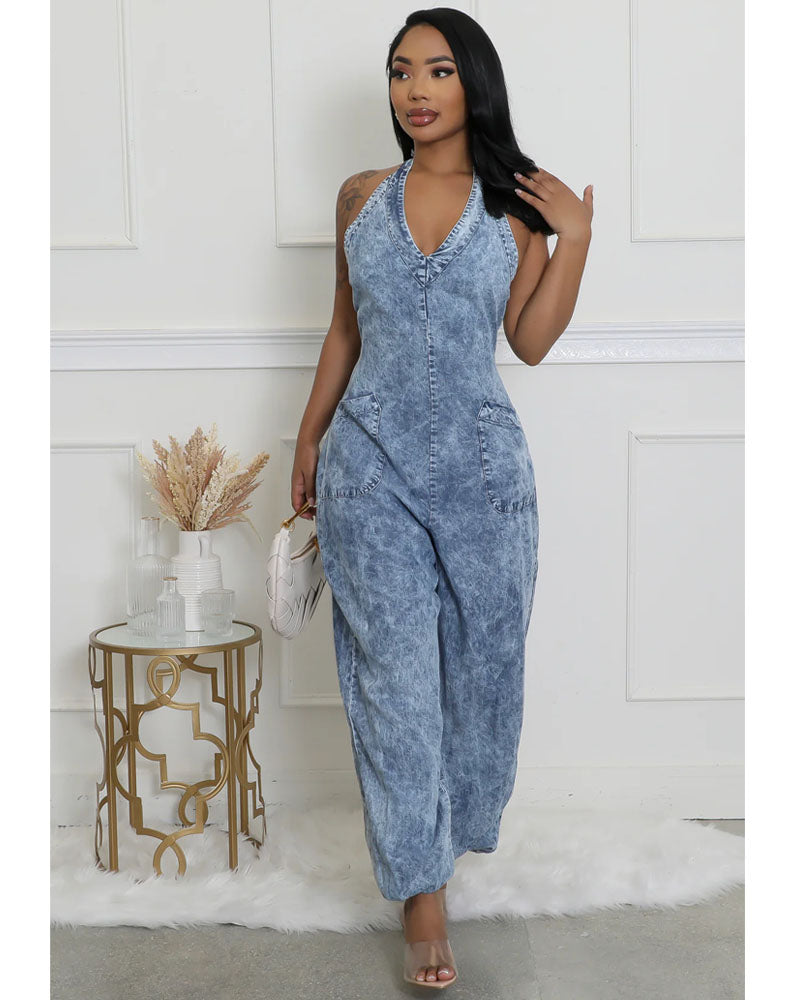 Mystic Mood Denim Jumpsuit