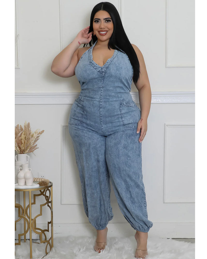 Mystic Mood Denim Jumpsuit