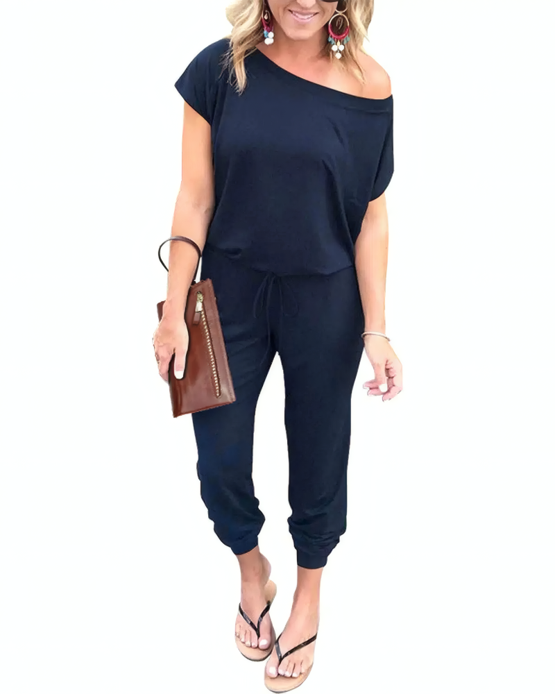 Drop Shoulder Jumpsuit