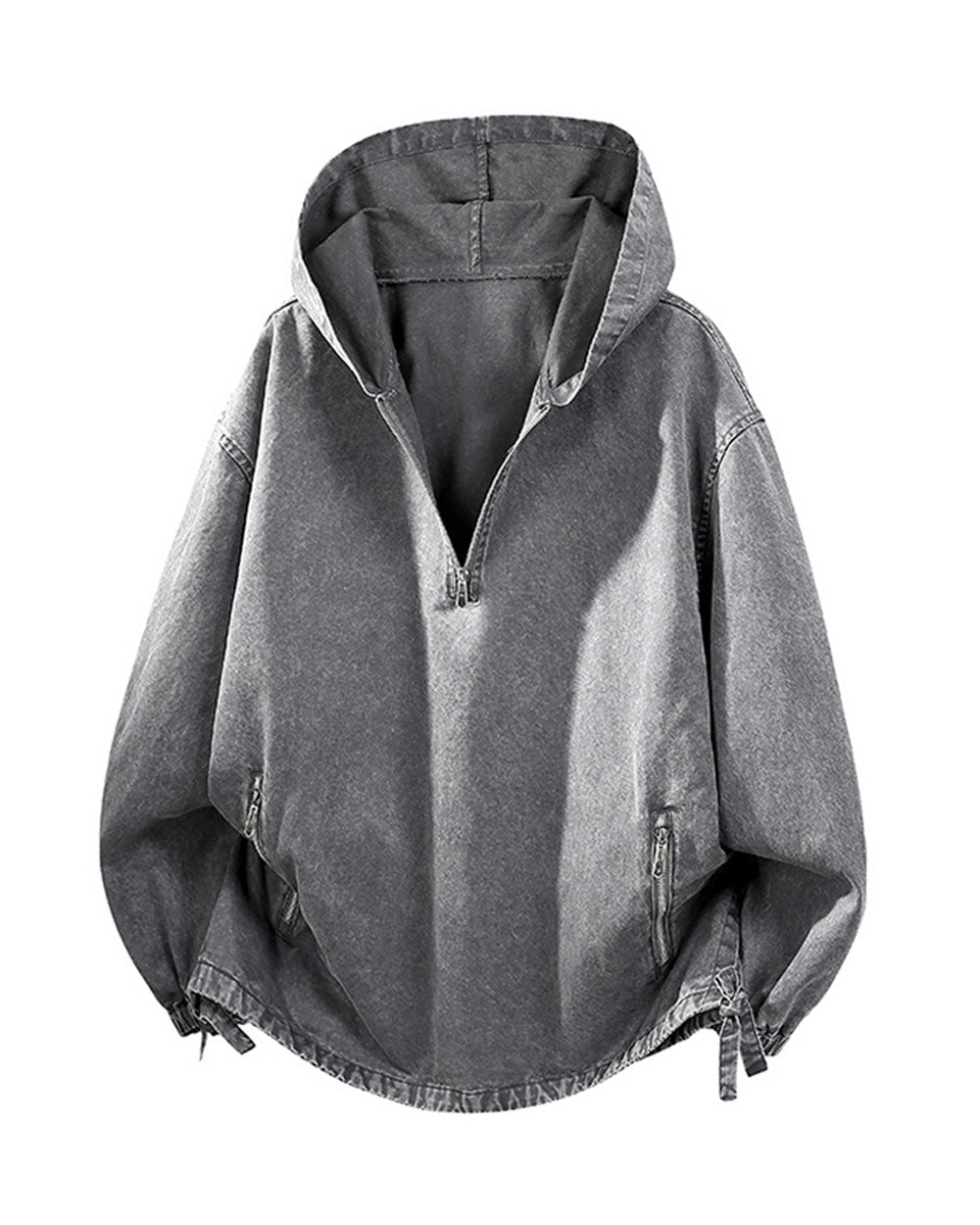 No Rush Washed Denim Hoodie