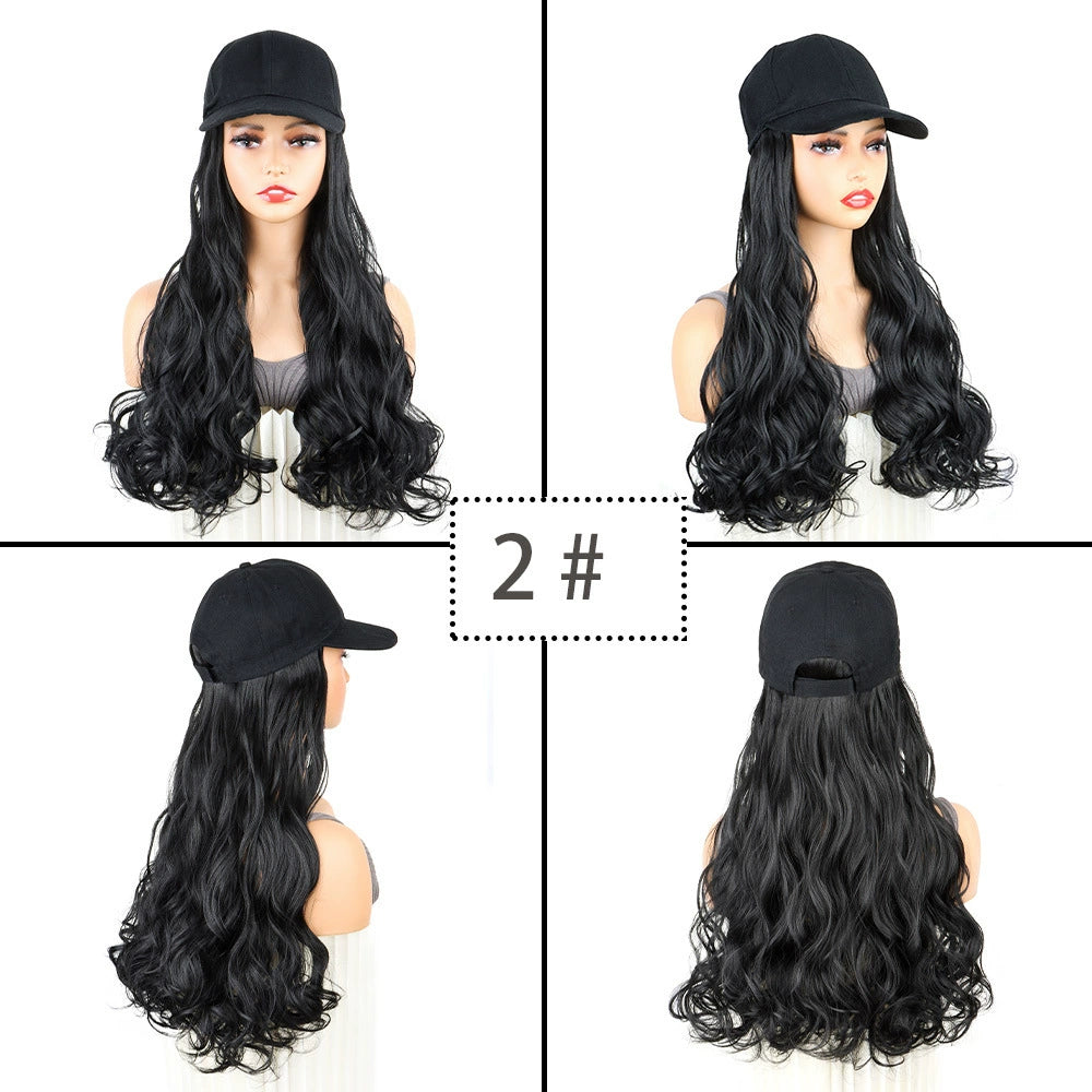 baseball cap wig hat