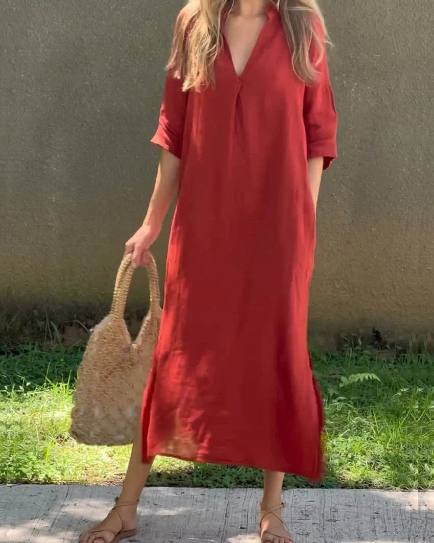 LINEN TUNIC DRESS