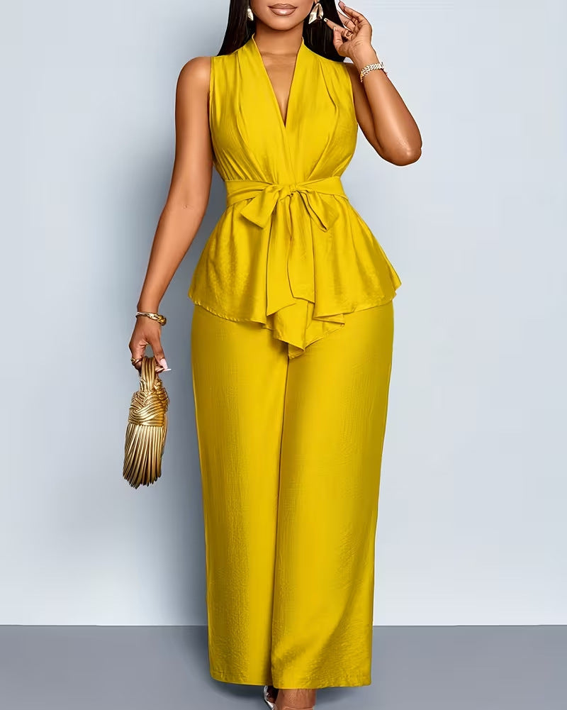 Soft Power Tie-Waist Pant Set