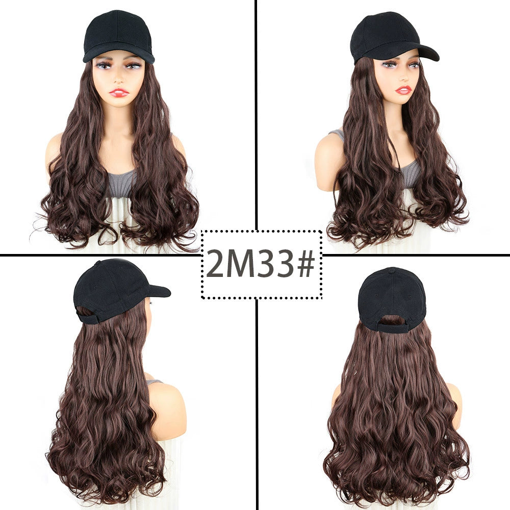 baseball cap wig hat