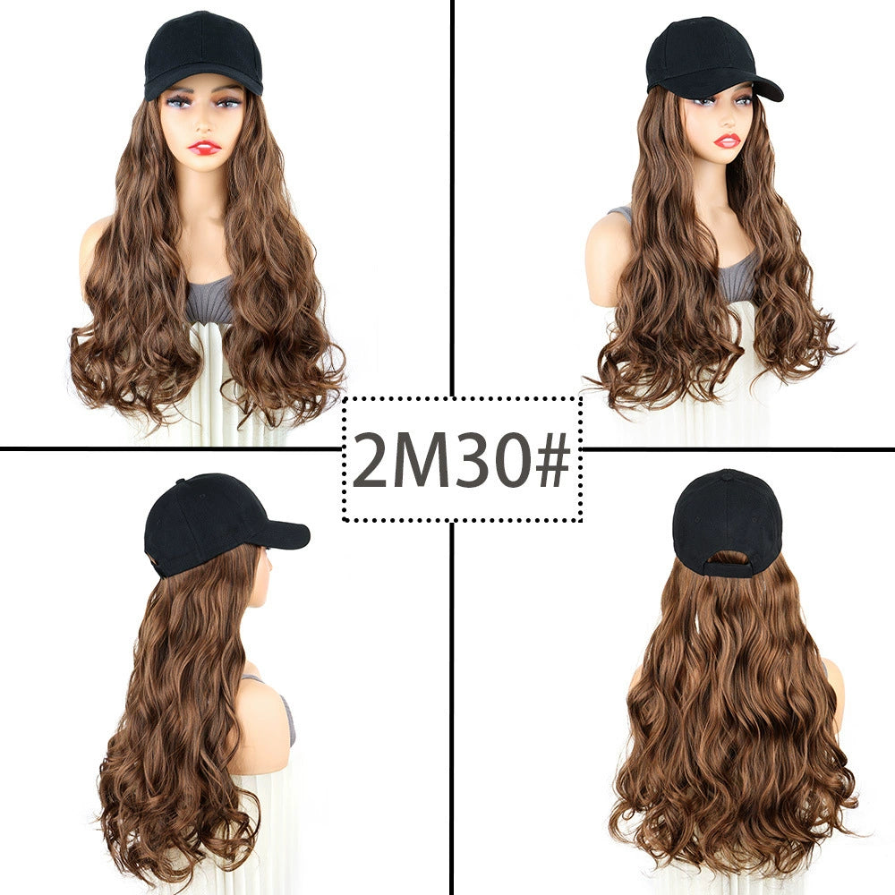 baseball cap wig hat