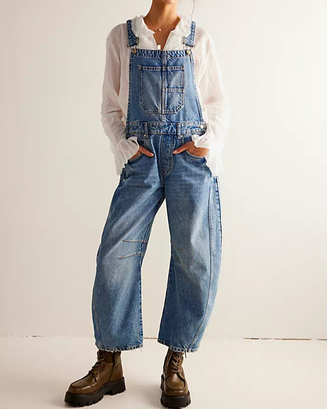 We The Free Good Luck Barrel Overalls