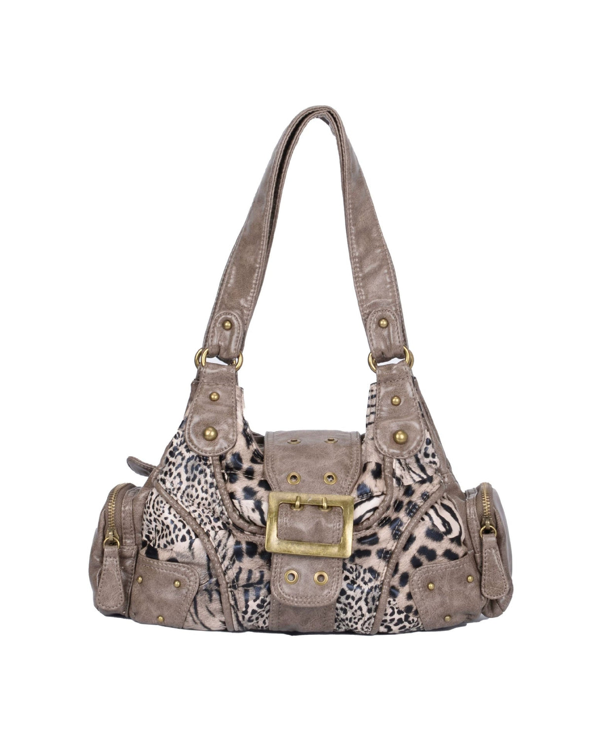 Retro Patchwork Leopard Tote Bag
