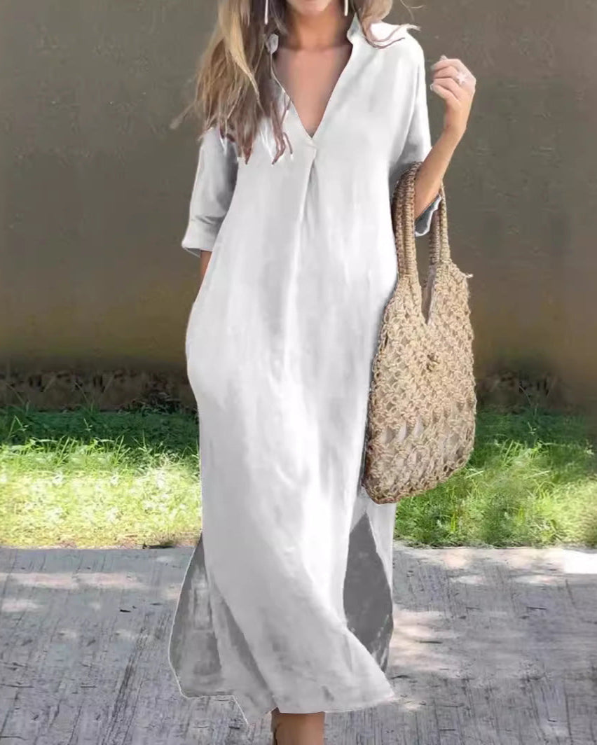 LINEN TUNIC DRESS