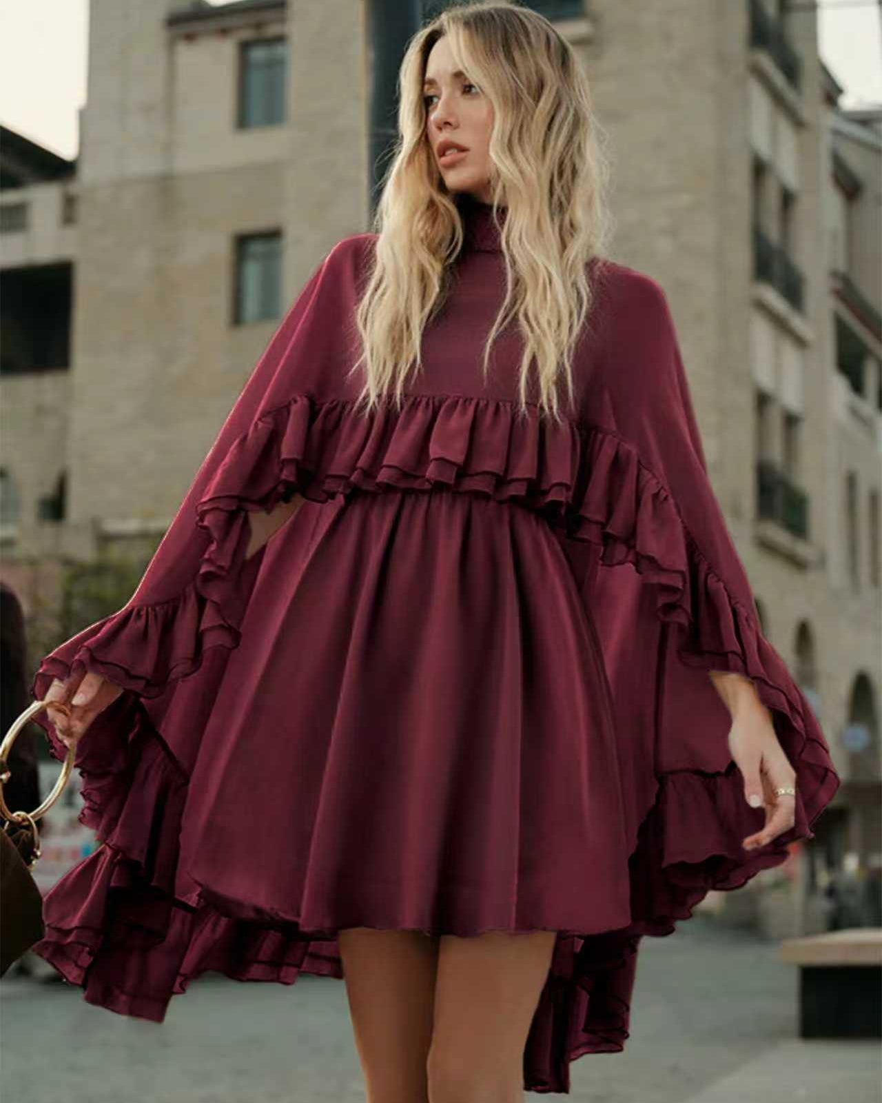 Chiffon Ruffle Dress