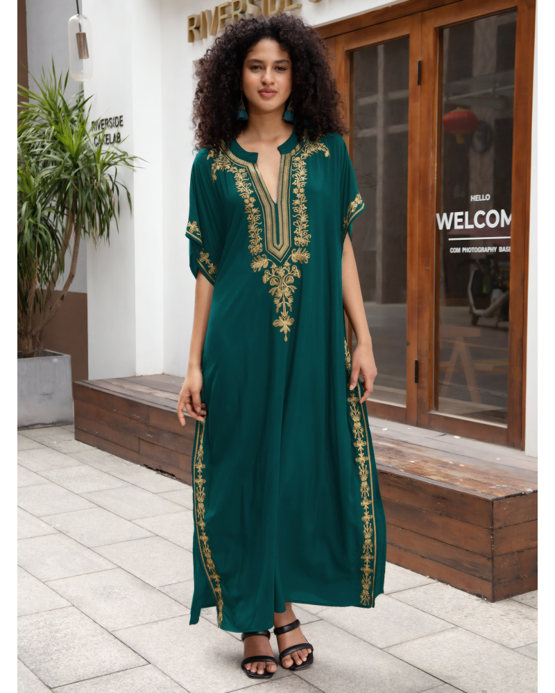 The Mystic Embroidered Kaftan Dress