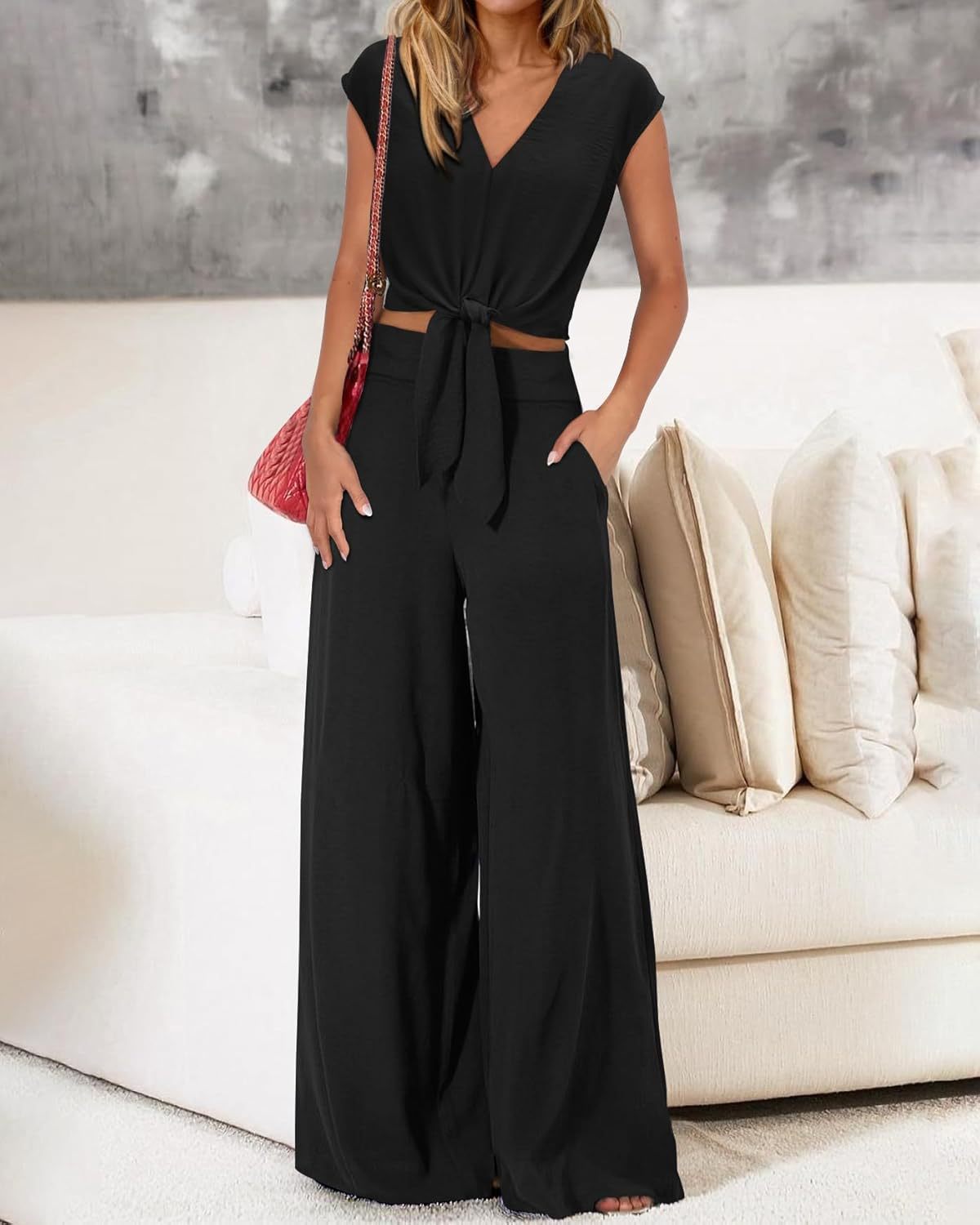 Cap Sleeve Pant Set