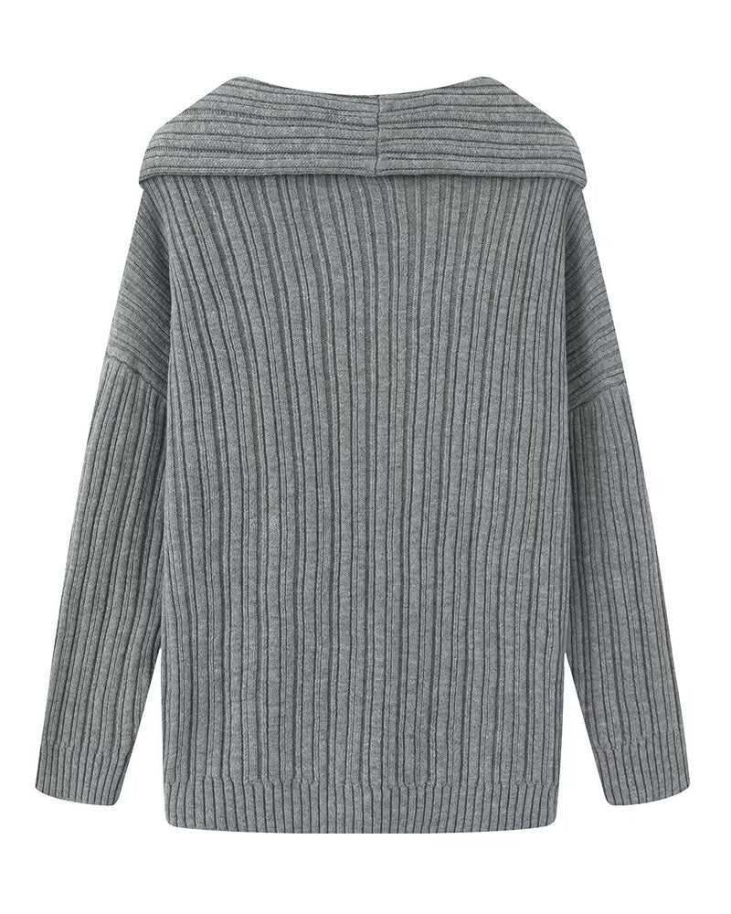 Off-Shoulder Sweater Pullover