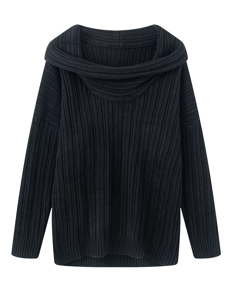 Off-Shoulder Sweater Pullover