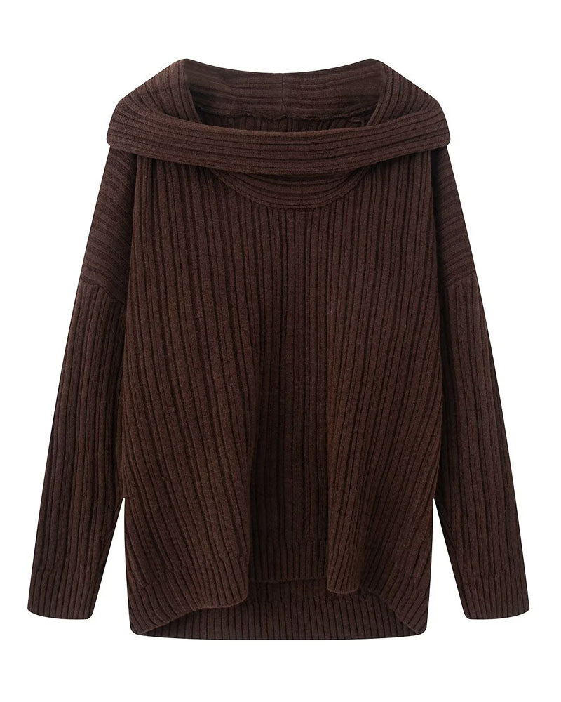 Off-Shoulder Sweater Pullover