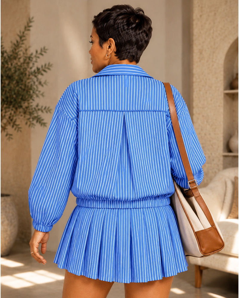 On Repeat Pleated Skirt Set