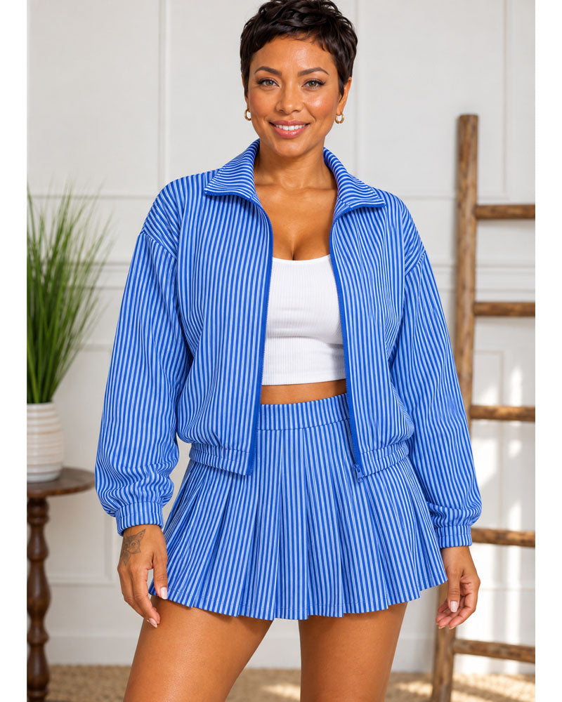 On Repeat Pleated Skirt Set
