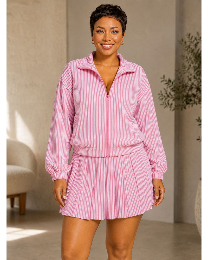 On Repeat Pleated Skirt Set