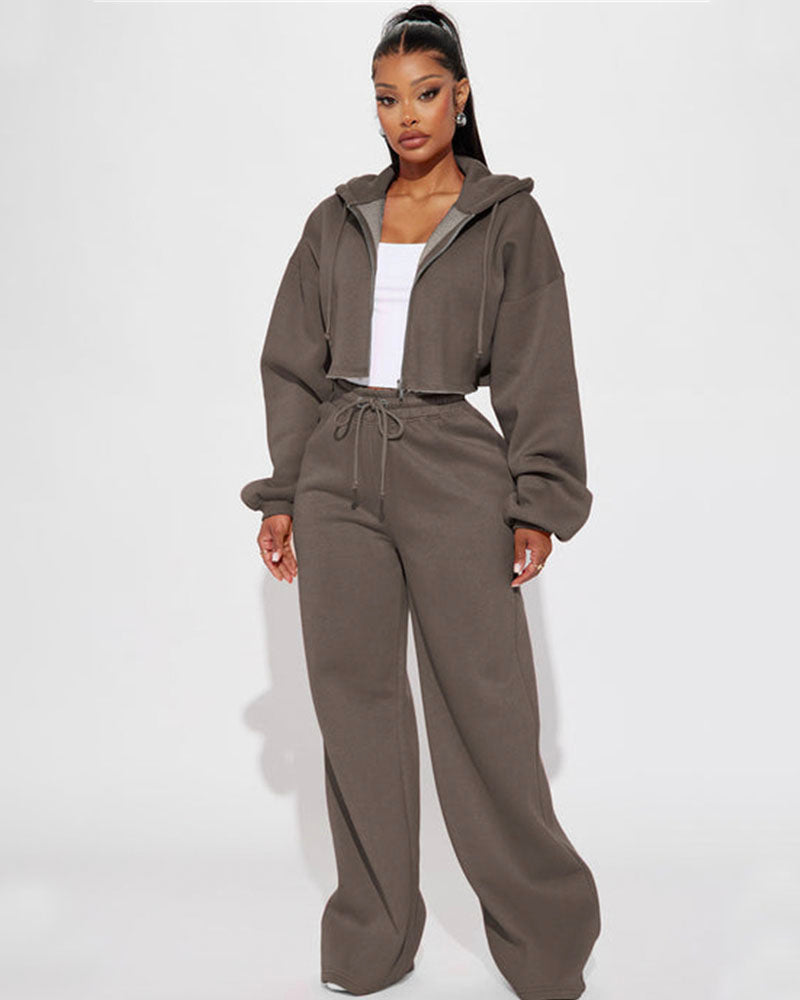 On The Go Fleece Pant Set