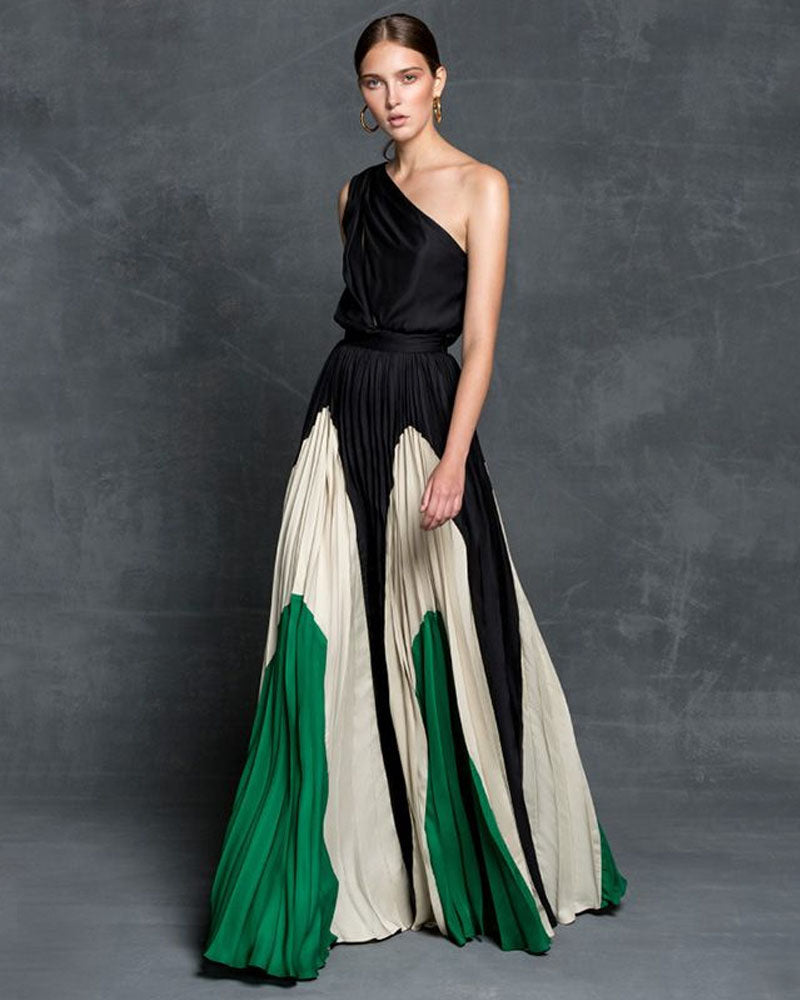 Elisa One Shoulder Maxi Dress