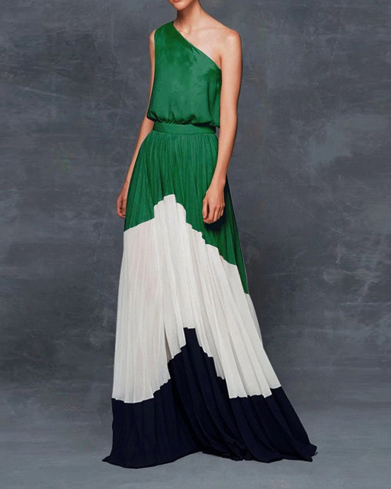 Elisa One Shoulder Maxi Dress