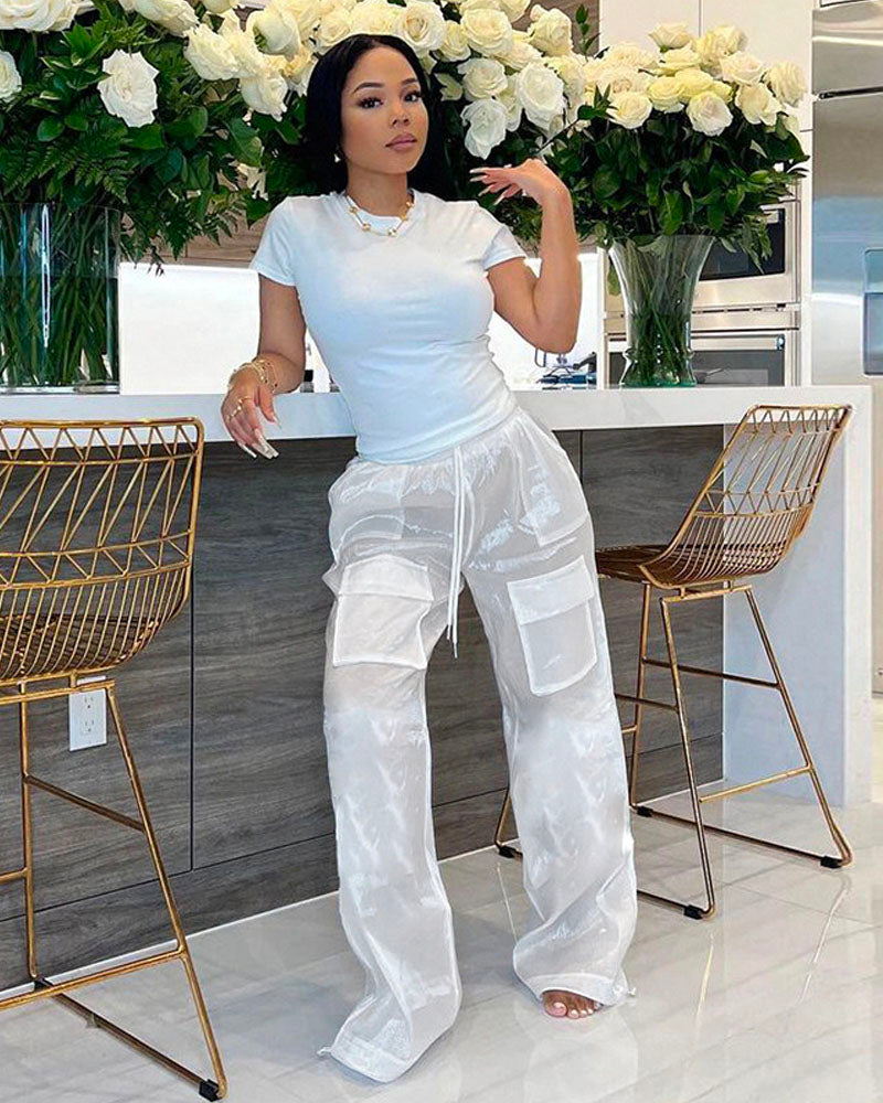 Organza Cargo Pants