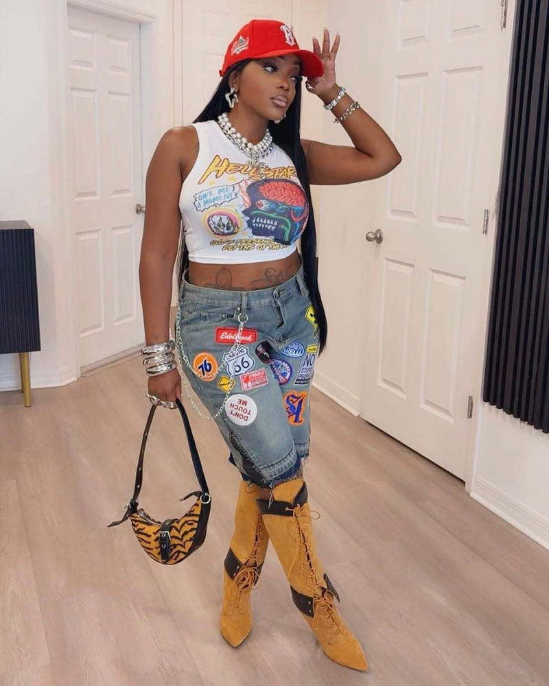 Patch it Up Denim Shorts