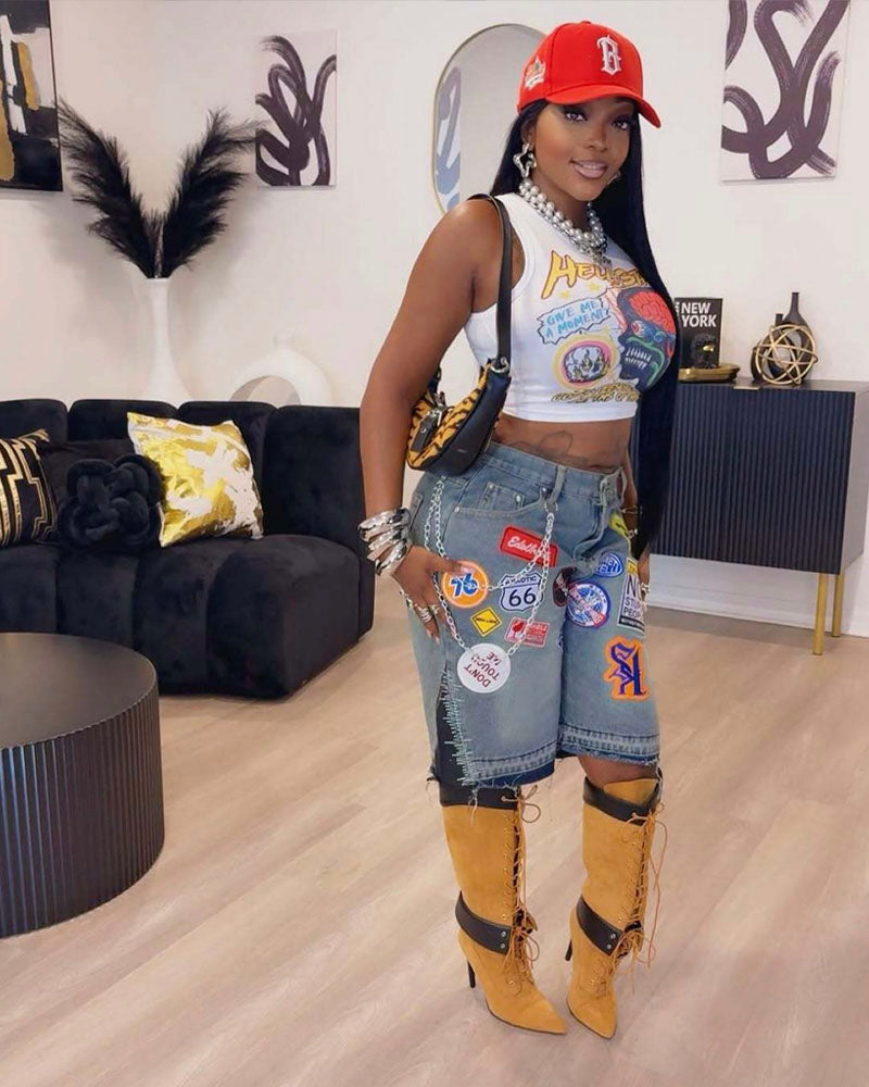 Patch it Up Denim Shorts